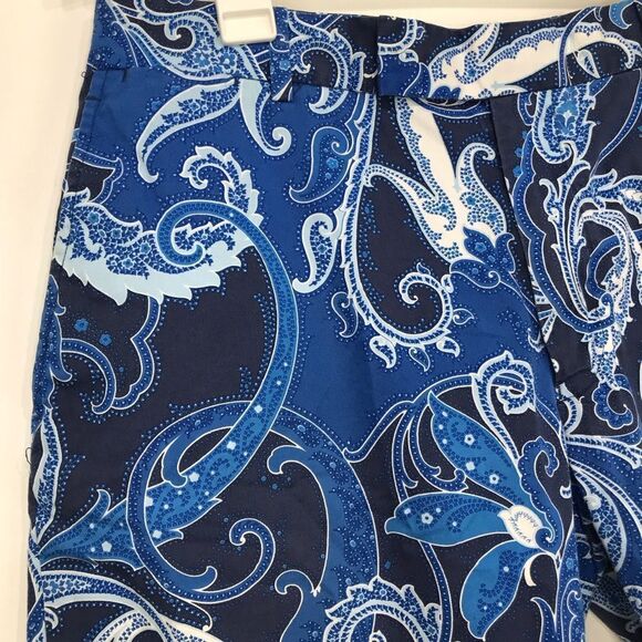 Ralph Lauren Sport RLX Blue White Paisley Print Classic Cotton Shorts - Picture 2 of 13